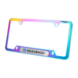 Brand New Universal 1PCS VOLKSWAGEN Neo Chrome Metal License Plate Frame