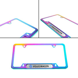 Brand New Universal 1PCS VOLKSWAGEN Neo Chrome Metal License Plate Frame