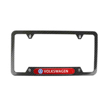 Load image into Gallery viewer, Brand New Universal 1PCS Volkswagen Carbon Fiber Look Metal License Plate Frame