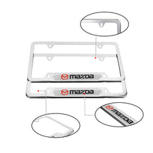 Load image into Gallery viewer, Brand New Universal 2PCS Mazda Chrome Metal License Plate Frame