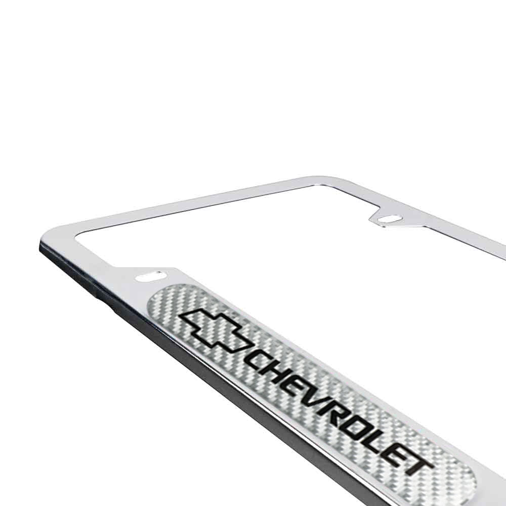 Brand New Universal 2PCS CHEVROLET Chrome Metal License Plate Frame
