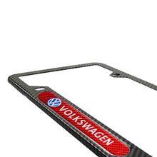 Load image into Gallery viewer, Brand New Universal 1PCS Volkswagen Carbon Fiber Look Metal License Plate Frame