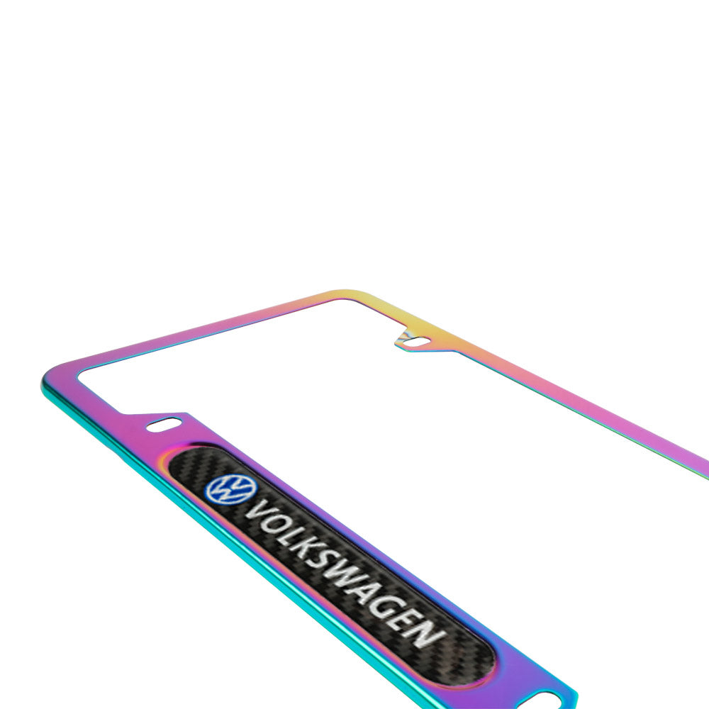 Brand New Universal 1PCS VOLKSWAGEN Neo Chrome Metal License Plate Frame