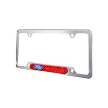Load image into Gallery viewer, Brand New Universal 1PCS Ford Racing Chrome Metal License Plate Frame