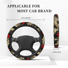 Load image into Gallery viewer, Brand New Universal Sakura Koi Fish Soft Flexible Fabric Car Auto Steering Wheel Cover Protector 14&quot;-15.5&quot;