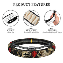 Load image into Gallery viewer, Brand New Universal Sakura Koi Fish Soft Flexible Fabric Car Auto Steering Wheel Cover Protector 14&quot;-15.5&quot;