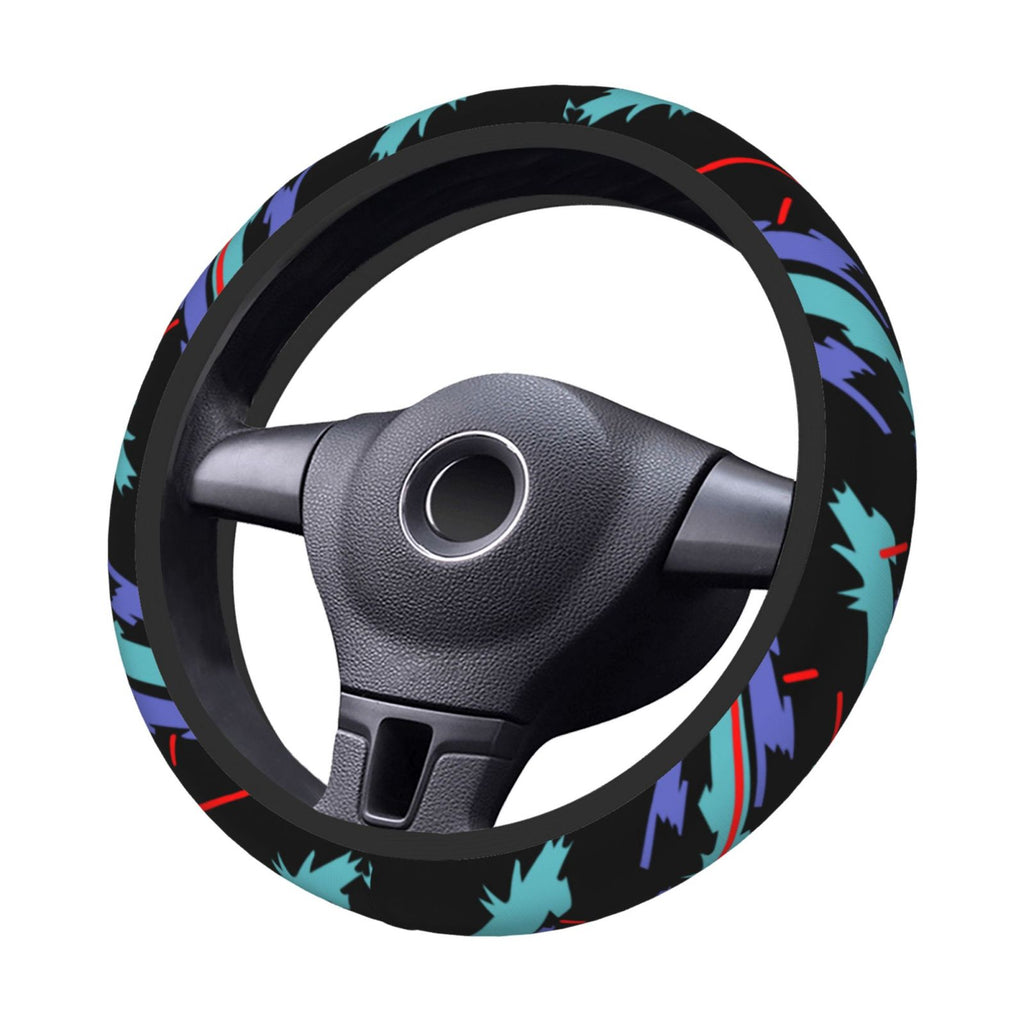 Brand New Universal HKS Soft Flexible Fabric Car Auto Steering Wheel Cover Protector 14"-15.5"