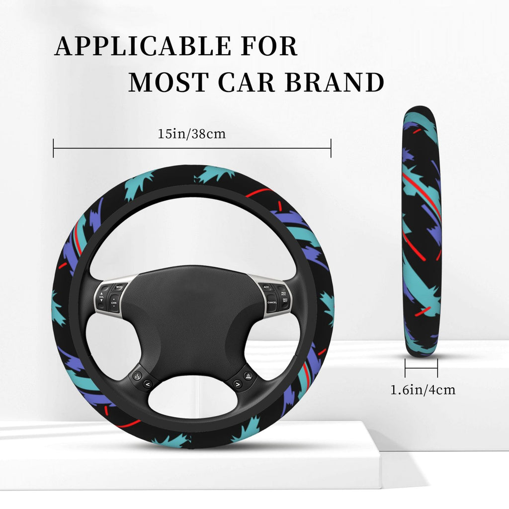 Brand New Universal HKS Soft Flexible Fabric Car Auto Steering Wheel Cover Protector 14"-15.5"