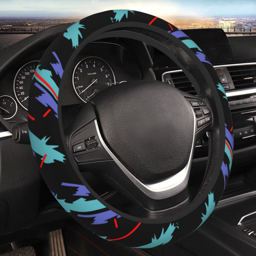 Brand New Universal HKS Soft Flexible Fabric Car Auto Steering Wheel Cover Protector 14"-15.5"