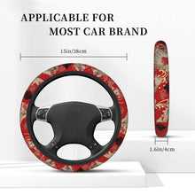 Load image into Gallery viewer, Brand New Universal Sakura Koi FIsh Soft Flexible Fabric Car Auto Steering Wheel Cover Protector 14&quot;-15.5&quot;