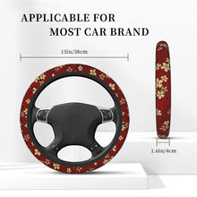 Load image into Gallery viewer, Brand New Universal Sakura Flower Soft Flexible Fabric Car Auto Steering Wheel Cover Protector 14&quot;-15.5&quot;