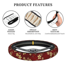 Load image into Gallery viewer, Brand New Universal Sakura Flower Soft Flexible Fabric Car Auto Steering Wheel Cover Protector 14&quot;-15.5&quot;