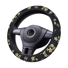 Brand New Universal Sakura Flower Soft Flexible Fabric Car Auto Steering Wheel Cover Protector 14