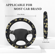 Load image into Gallery viewer, Brand New Universal Sakura Flower Soft Flexible Fabric Car Auto Steering Wheel Cover Protector 14&quot;-15.5&quot;