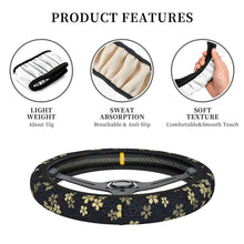 Load image into Gallery viewer, Brand New Universal Sakura Flower Soft Flexible Fabric Car Auto Steering Wheel Cover Protector 14&quot;-15.5&quot;