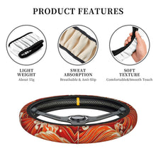 Load image into Gallery viewer, Brand New Universal Sakura Wave Soft Flexible Fabric Car Auto Steering Wheel Cover Protector 14&quot;-15.5&quot;