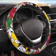 Load image into Gallery viewer, Brand New Universal Stickerbomb Soft Flexible Fabric Car Auto Steering Wheel Cover Protector 14&quot;-15.5&quot;