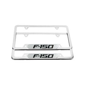 Brand New Universal 2PCS F-150 Chrome Metal License Plate Frame