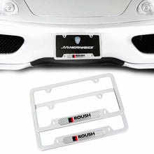 Load image into Gallery viewer, Brand New Universal 2PCS ROUSH PERFORMANCE Silver Metal License Plate Frame