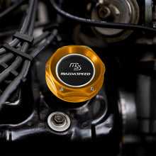 Load image into Gallery viewer, Brand New JDM Mazdaspeed Gold Aluminum Engine Oil Fuel Filler Cap Billet For Mazda