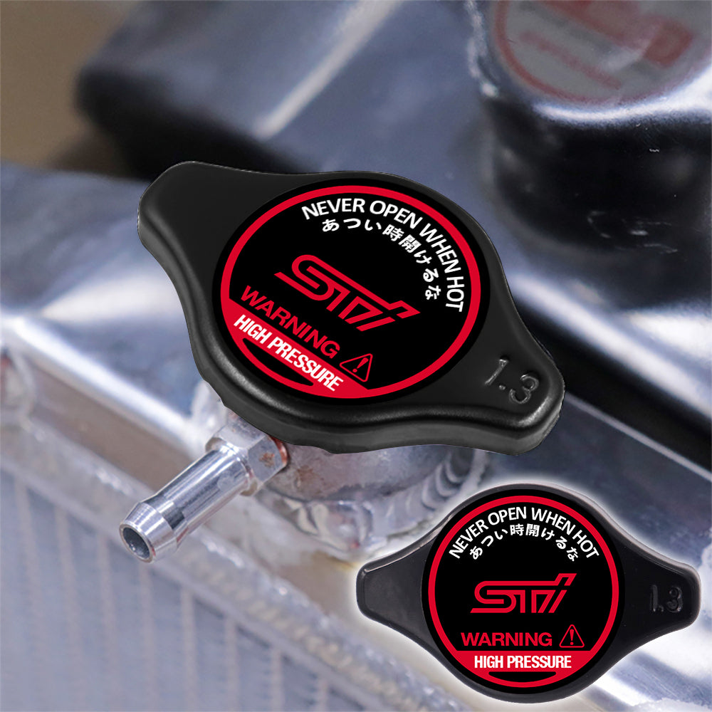 Brand New JDM 1.3bar 9mm Subaru STI Black Racing Cap High Pressure Radiator Cap