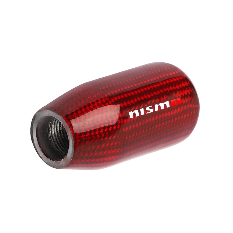 Brand New Universal V5 Nismo Red Real Carbon Fiber Car Gear Stick Shift Knob For MT Manual M12 M10 M8