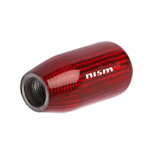 Load image into Gallery viewer, Brand New Universal V5 Nismo Red Real Carbon Fiber Car Gear Stick Shift Knob For MT Manual M12 M10 M8