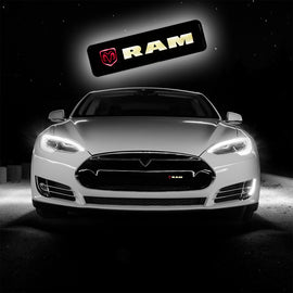 BRAND NEW 1PCS DODGE RAM NEW LED LIGHT CAR FRONT GRILLE BADGE ILLUMINATED DECAL STICKER