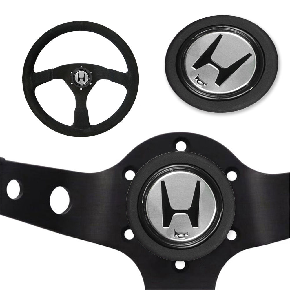 Brand New Universal Honda Car Horn Button Black Steering Wheel Center Cap W/Packaging