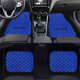 Brand New 4PCS UNIVERSAL SUPREME BLUE Racing Fabric Car Floor Mats Interior Carpets