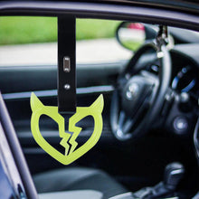 Load image into Gallery viewer, Brand New Devil Demon Broken Heart Yellow Glow In The Dark JDM TSURIKAWA Ring Subway Train Bus Handle Strap Charm Drift