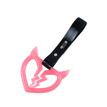 Load image into Gallery viewer, Brand New Devil Demon Broken Heart Glow In The Dark Red JDM TSURIKAWA Ring Subway Train Bus Handle Strap Charm Drift