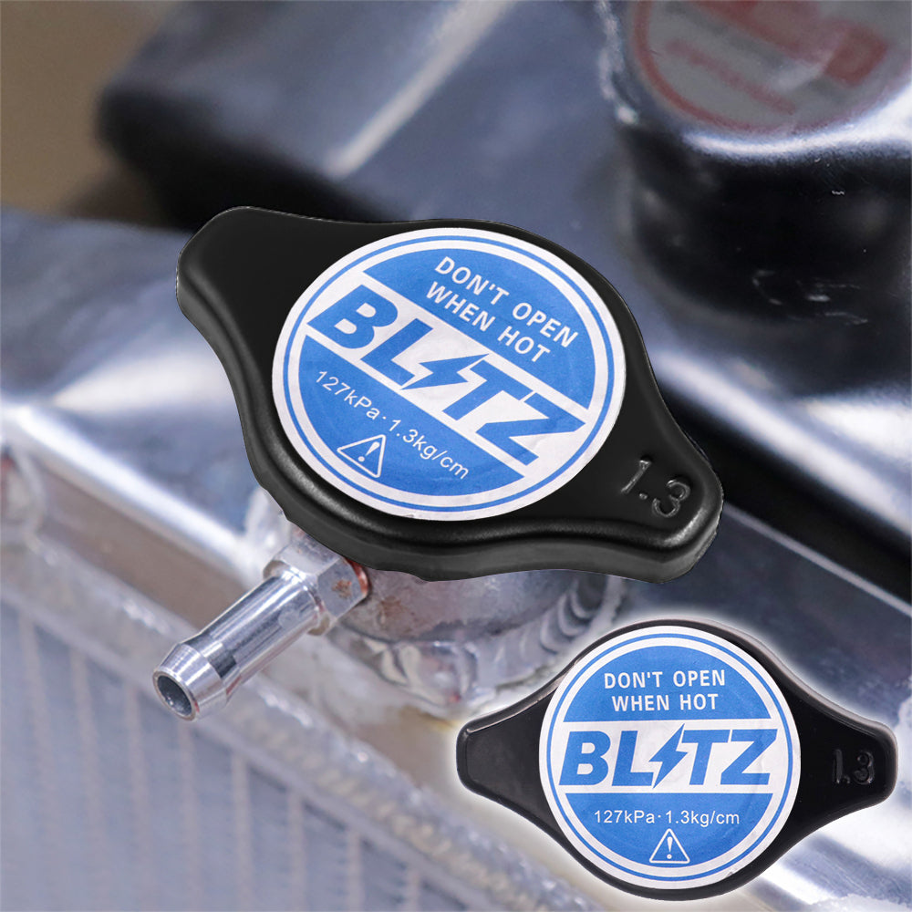 Brand New JDM 1.3bar 9mm Blitz Racing Black Racing Cap High Pressure Radiator Cap For Universal