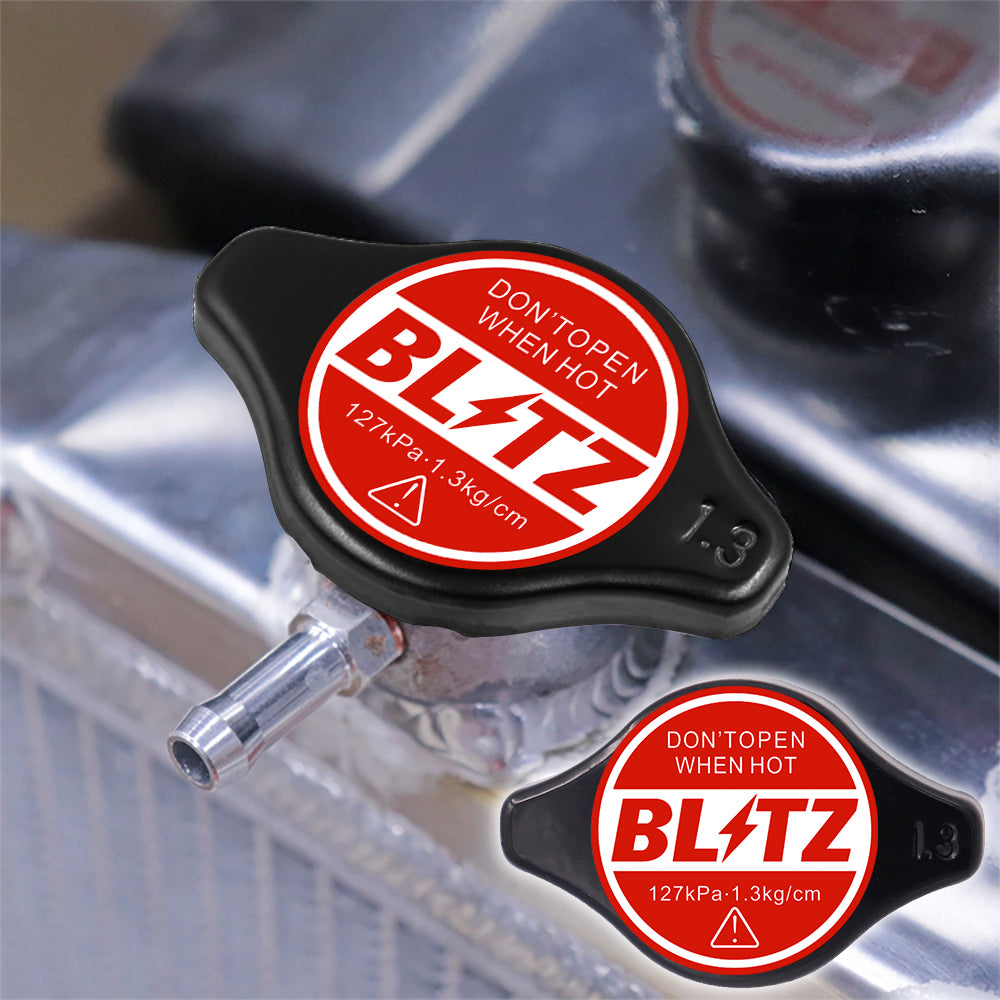 Brand New JDM 1.3bar 9mm Blitz Racing Black Racing Cap High Pressure Radiator Cap For Universal