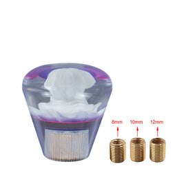 BRAND NEW JDM 50MM Universal Diamond Flower White Crystal Manual Gear Stick Shift Knob Shifter M8 M10 M12