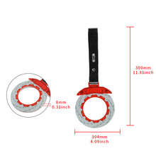 Load image into Gallery viewer, Brand New Brake Rotors Red TSURIKAWA Ring Subway Train Bus Handle Black Strap Charm Drift
