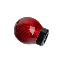 Load image into Gallery viewer, Brand New Universal Real Carbon Fiber Red Round Ball Manual Car Racing Gear Shift Knob Shifter M12 M10 M8