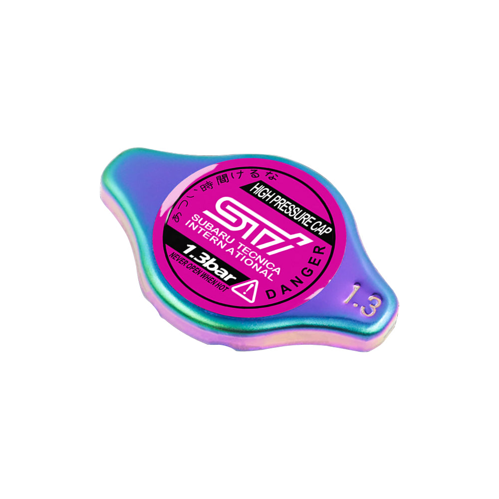 Brand New JDM 1.3bar 9mm Subaru STI Neo Chrome Racing Cap High Pressure Radiator Cap