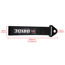 Load image into Gallery viewer, Brand New Bride High Strength Black Tow Towing Strap Hook For Front / REAR BUMPER JDM