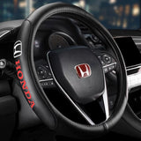 Brand New Universal Honda Black PVC Leather Steering Wheel Cover 14.5