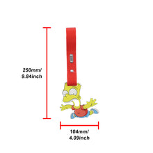 Load image into Gallery viewer, Brand New Bart Simpsons JDM TSURIKAWA Ring Subway Train Bus Handle Red Strap Charm Drift