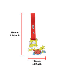 Brand New Bart Simpsons JDM TSURIKAWA Ring Subway Train Bus Handle Red Strap Charm Drift