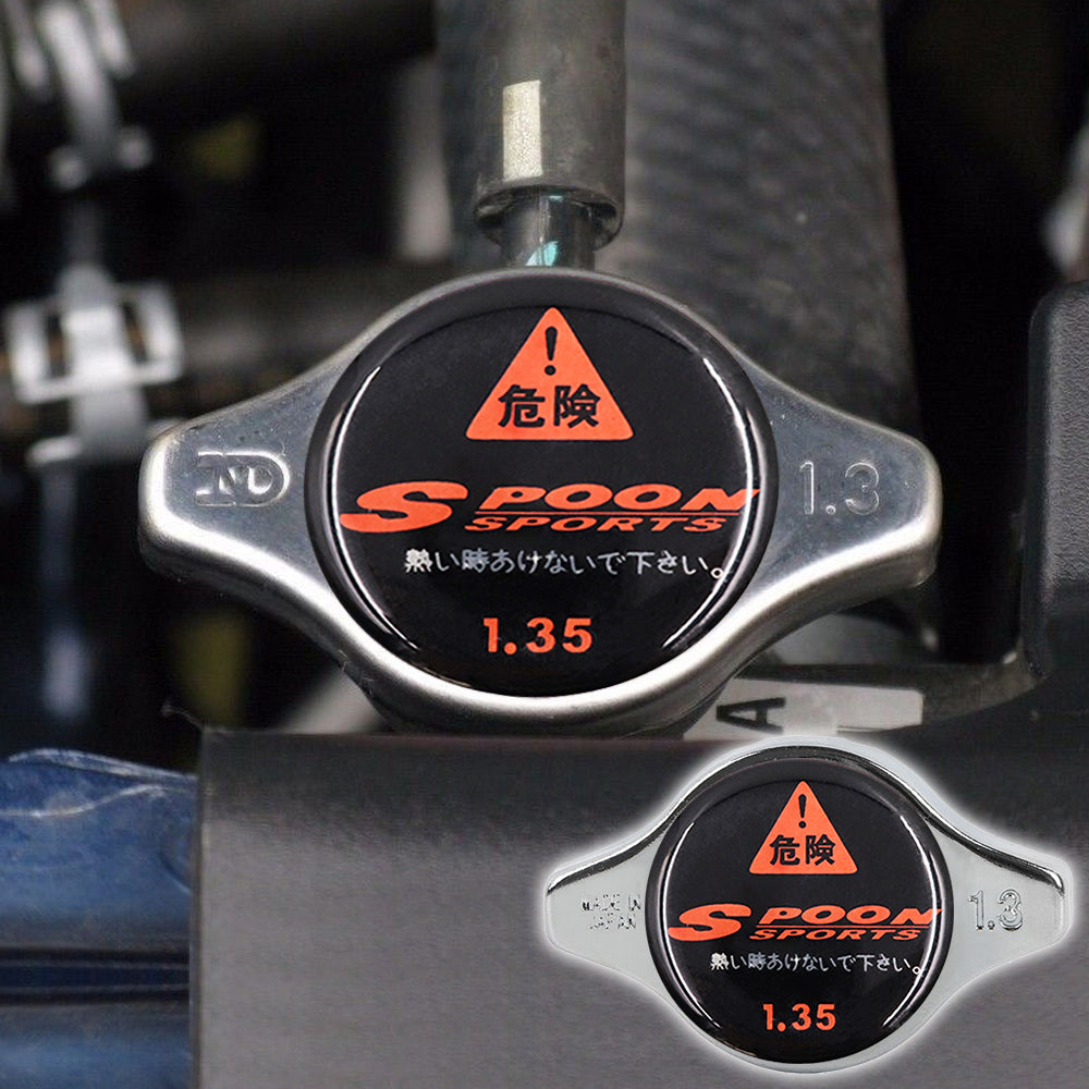 Brand New JDM 1.3bar 9mm Spoon Sports Chrome Racing Cap High Pressure Radiator Cap
