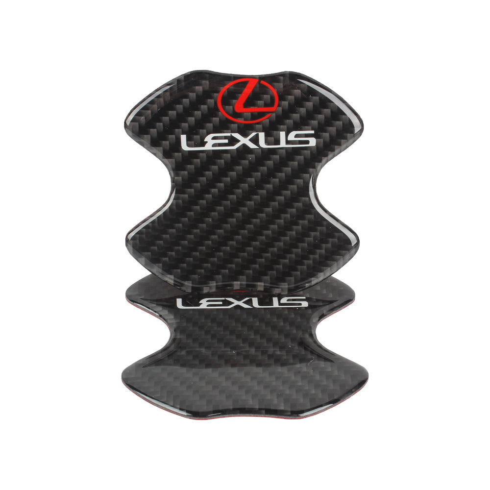 BRAND NEW UNIVERSAL 2PCS LEXUS REAL CARBON FIBER ANTI-SCRATCH DOOR HANDLE PROTECTOR