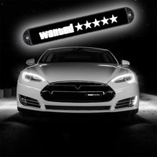 Load image into Gallery viewer, BRAND NEW 1PCS 5 STAR WANTED NEW LED LIGHT CAR FRONT GRILLE BADGE ILLUMINATED DECAL STICKER