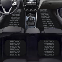 Load image into Gallery viewer, Brand New Universal 4PCS V8 RECARO STYLE BLACK Racing Fabric Car Floor Mats Interior Carpets