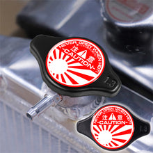Load image into Gallery viewer, Brand New JDM 1.3bar 9mm JDM Raising Sun Black Racing Cap High Pressure Radiator Cap For Universal