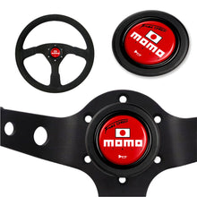 Load image into Gallery viewer, Brand New Universal Momo Car Horn Button Black Steering Wheel Center Cap W/Packaging