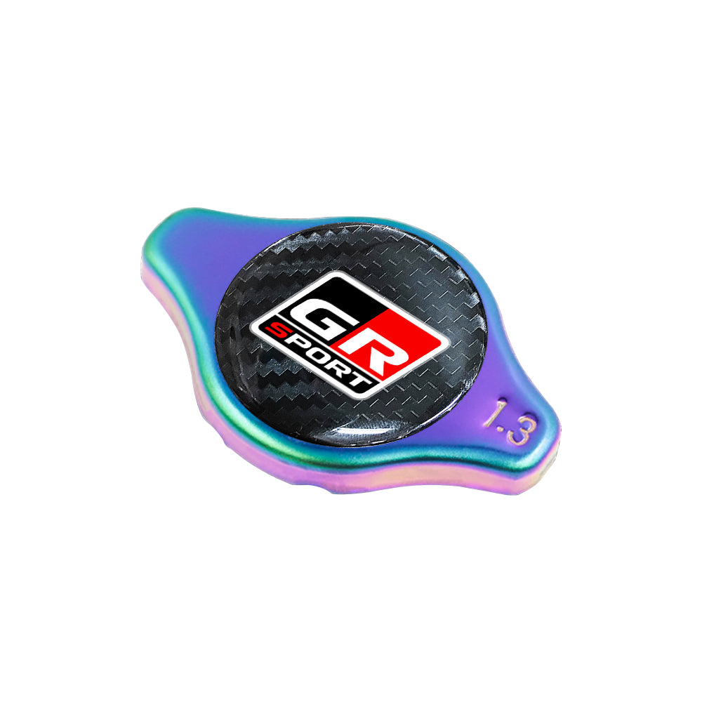 Brand New JDM 1.3bar 9mm GR SPORT Neo Chrome Racing Cap High Pressure Radiator Cap For Universal