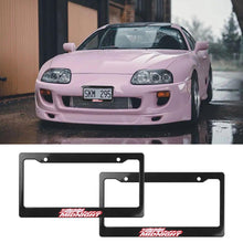 Load image into Gallery viewer, Brand New Universal 2PCS JDM MIDNIGHT ABS Plastic Black License Plate Frame